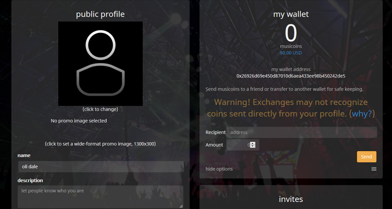 Musicoin Web Wallet