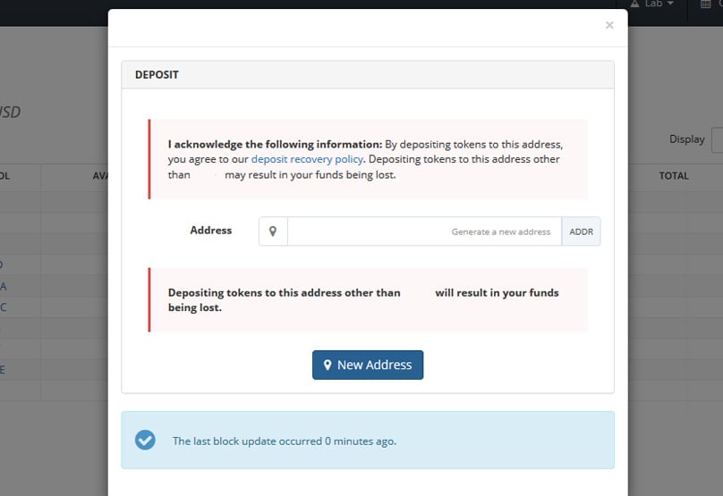 Bittrex Wallet Address