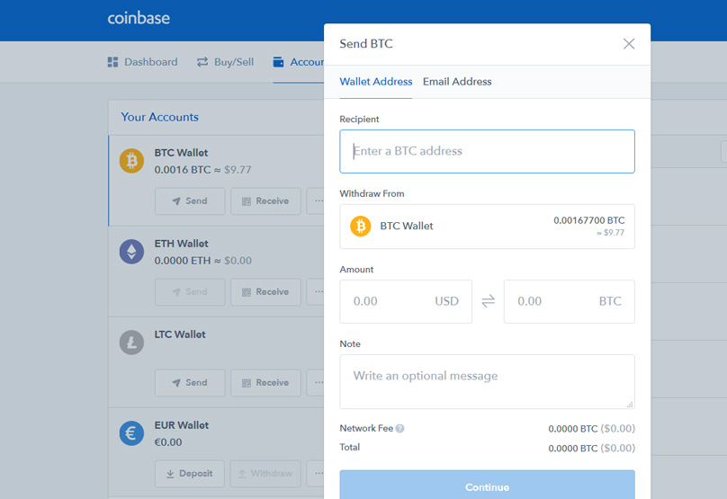 Coinbase Send