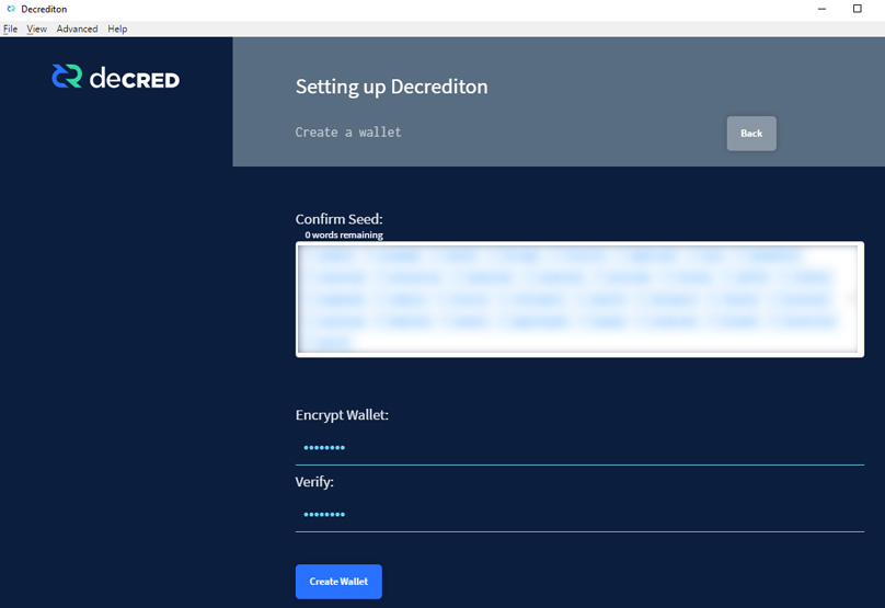 Decred Passphrase