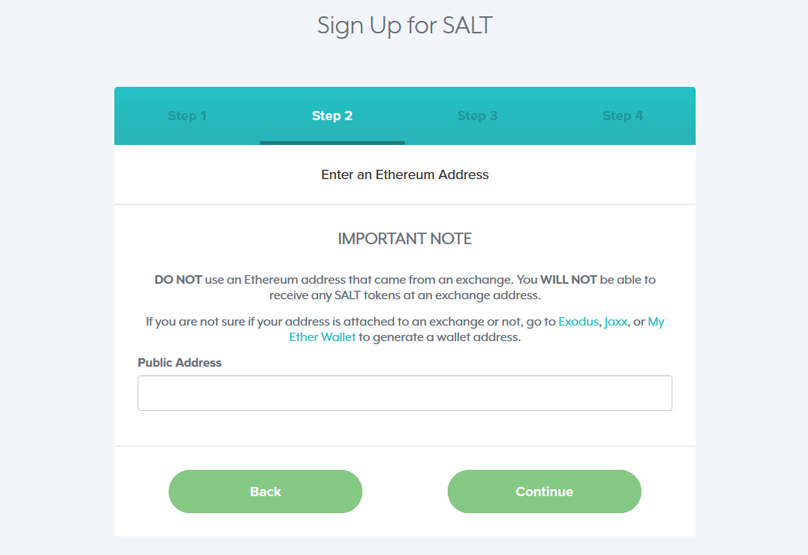 SALT Signup