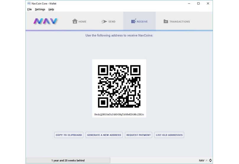 Receive Nav Coins
