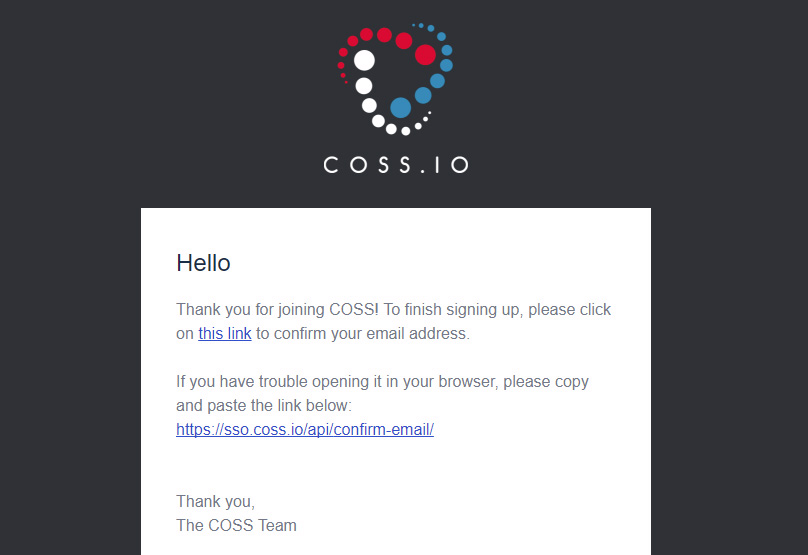 COSS Confirm