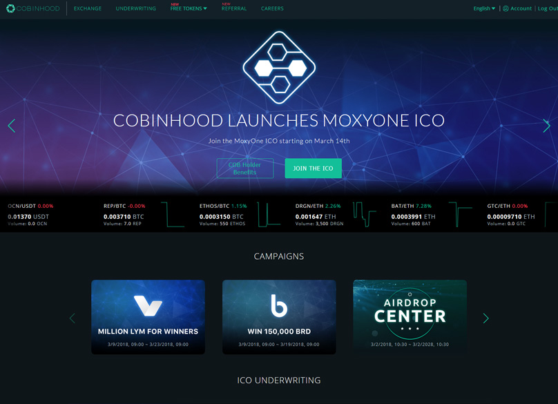 Cobinhood Website
