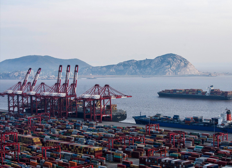 The Yangshan port in Shanghai