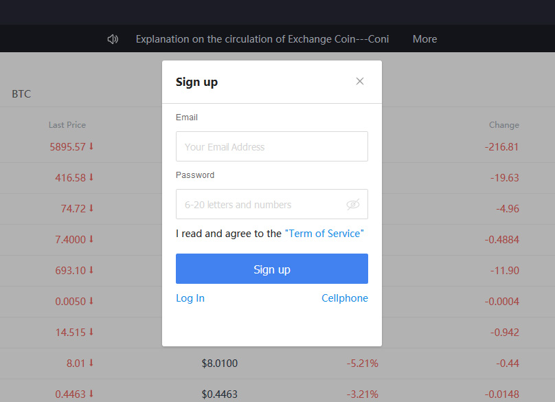 CoinBene Signup