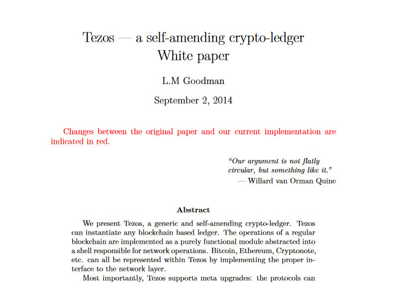 Tezos Whitepaper