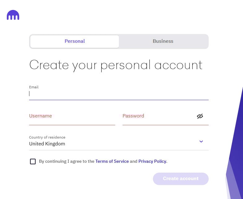Регистрация аккаунта Kraken