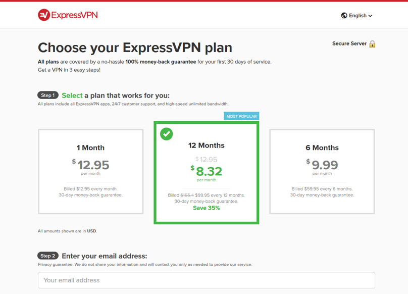 ExpressVPN Pricing