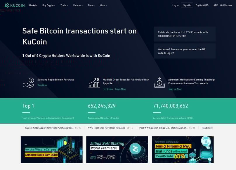 Kucoin Homepage