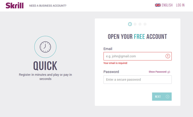 Skrill Registration
