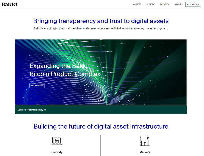 The Bakkt Website