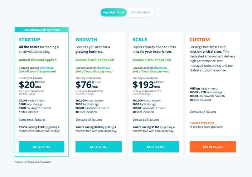 WPEngine Discounted Pricing Options