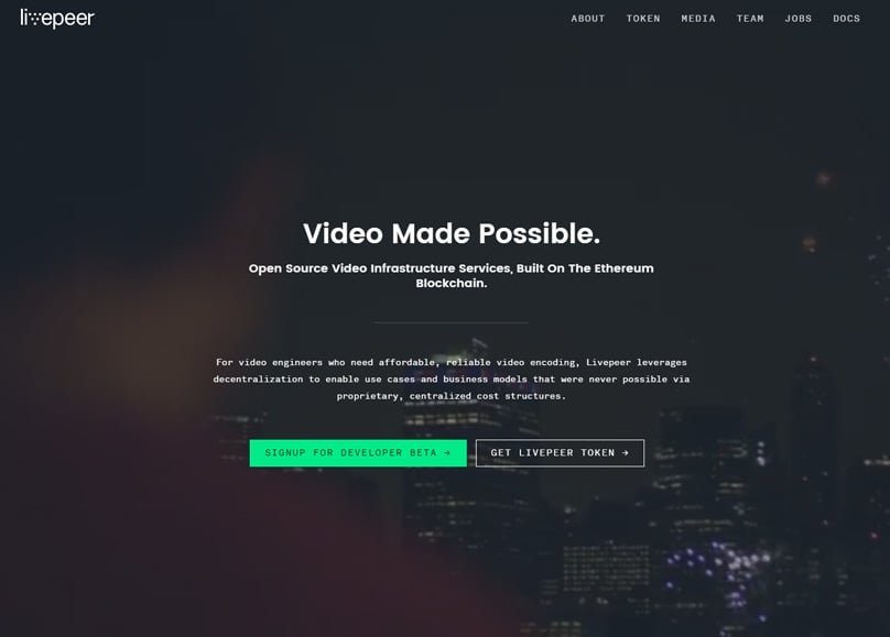 Livepeer Homepage
