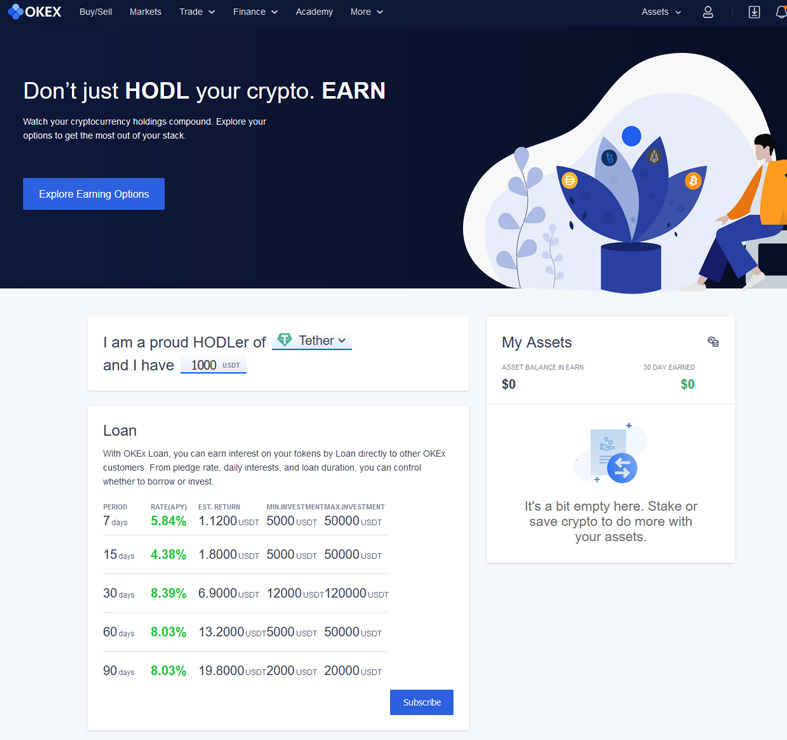 Earn with OKEx