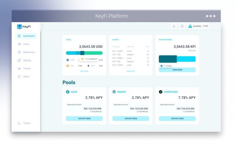The KeyFi Dashboard