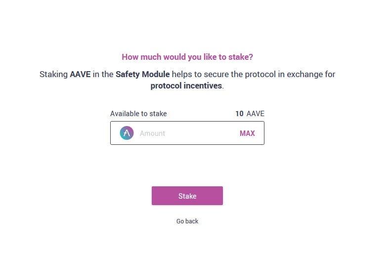 Stake your AAVE tokens
