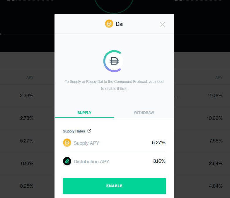 Supply DAI Stablecoin