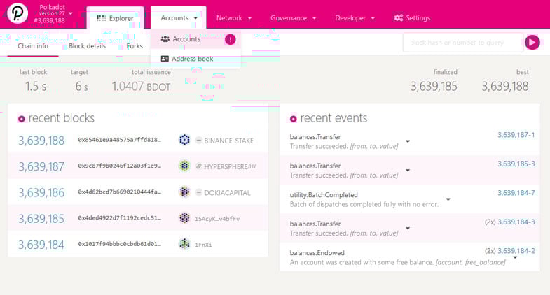 Polkadot Substrate Portal