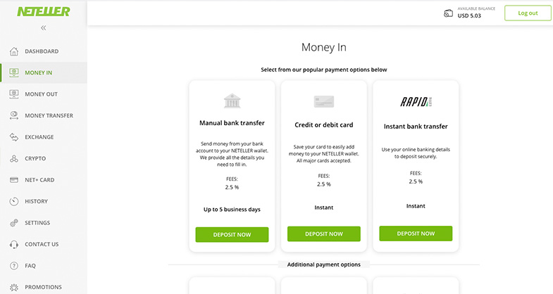 Payment options