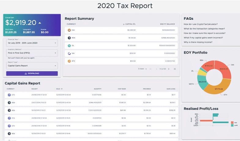 Generate your tax reports