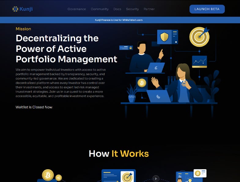 Kunji Finance operates as a multifaceted decentralized asset management hub.