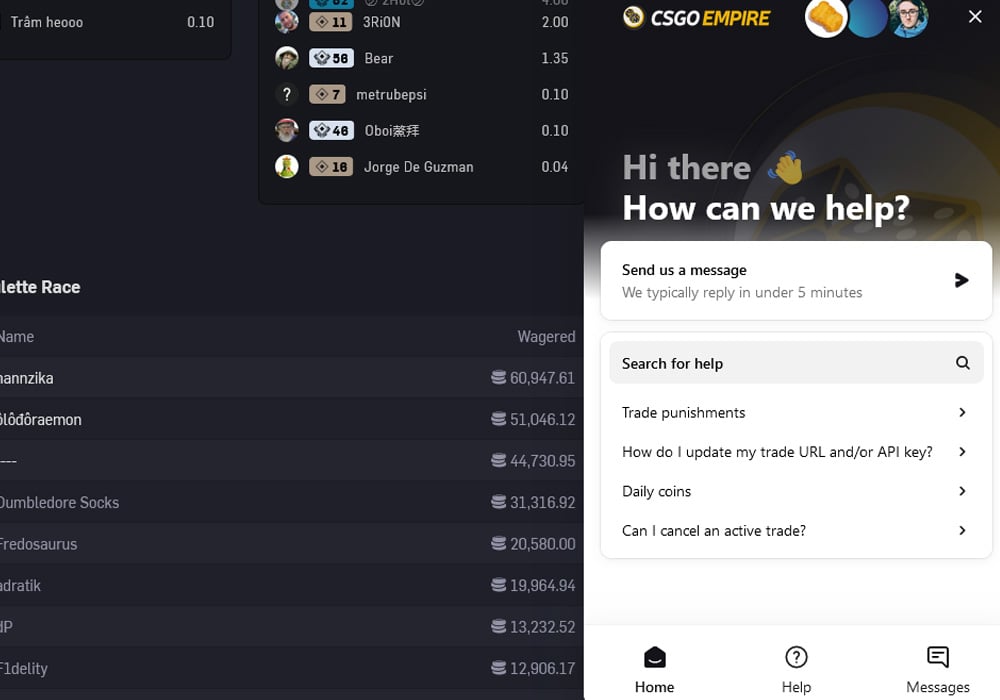 CSGOEmpire Customer Support