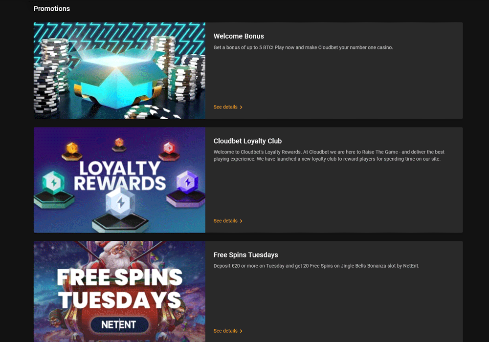Cloudbet Promotions