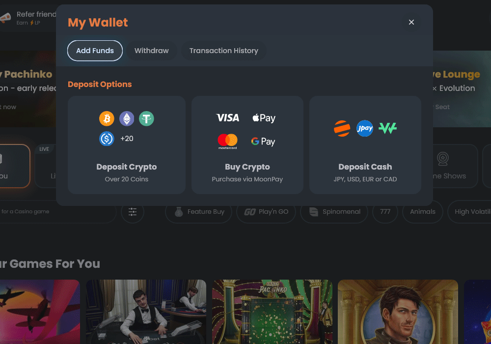 Deposit Methods