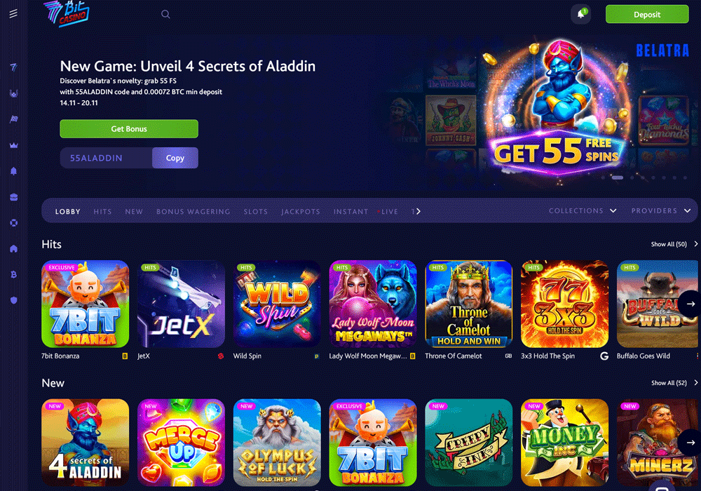 7Bit Casino Homepage
