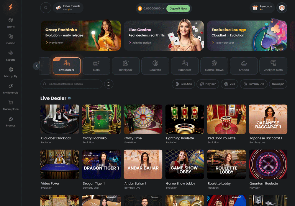 Live Dealer Tables