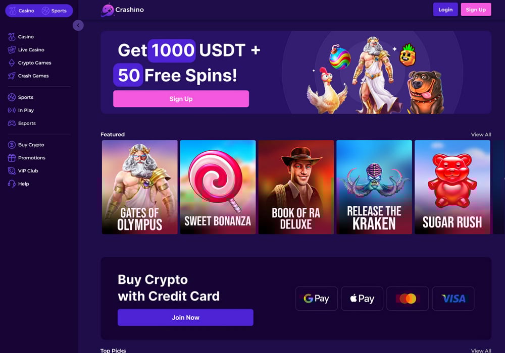 Crashino Homepage