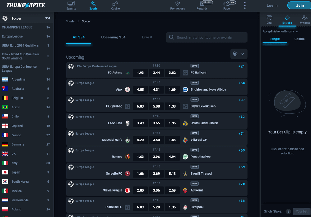 Sports Betting on Thunderpick