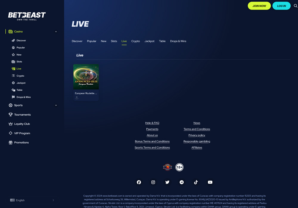 Live Dealer Games