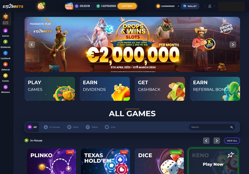 Starbets Homepage