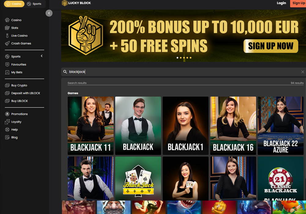 Lucky Block Blackjack