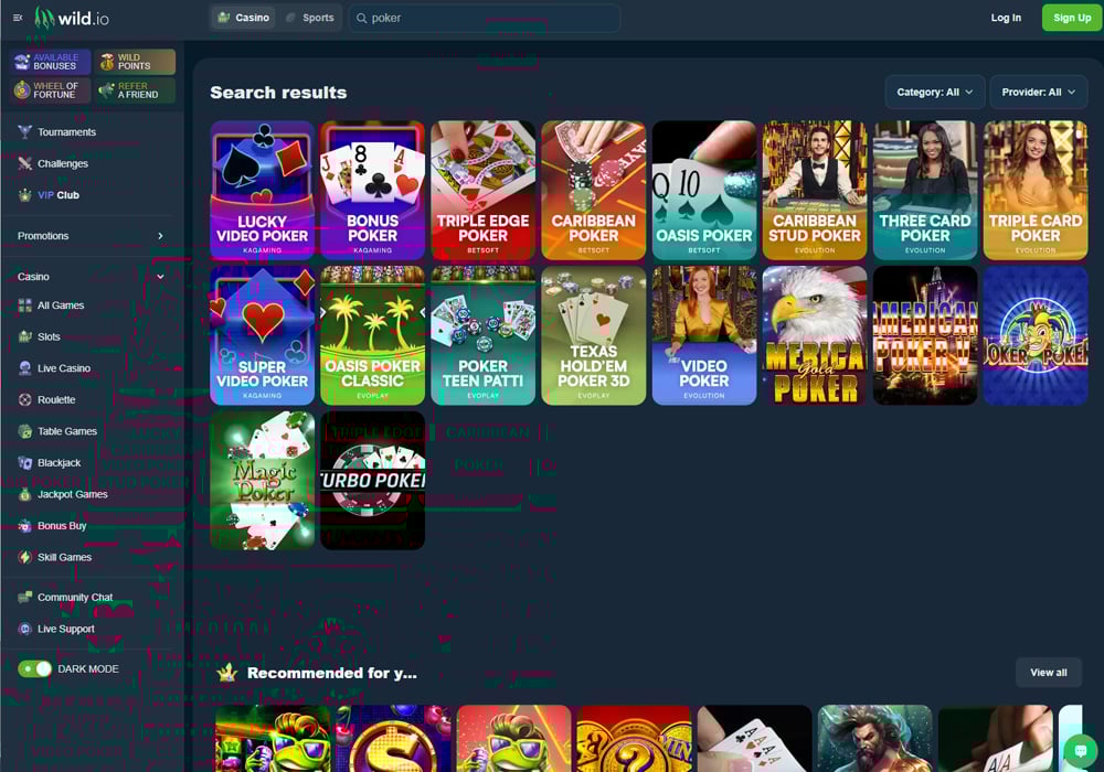 Wild.io Poker