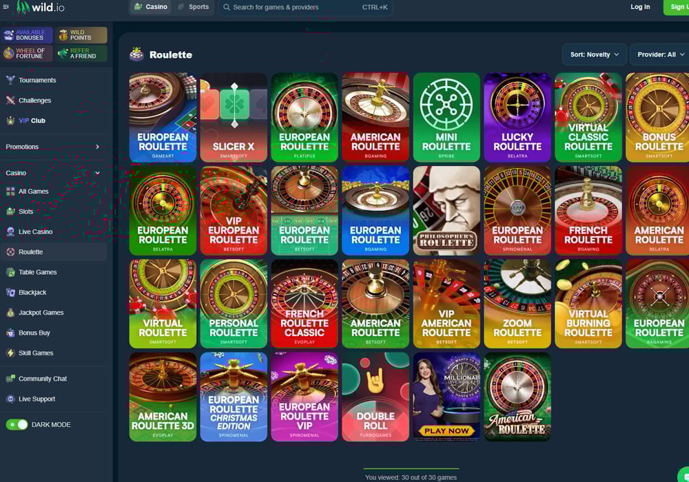 Wild.io Roulette