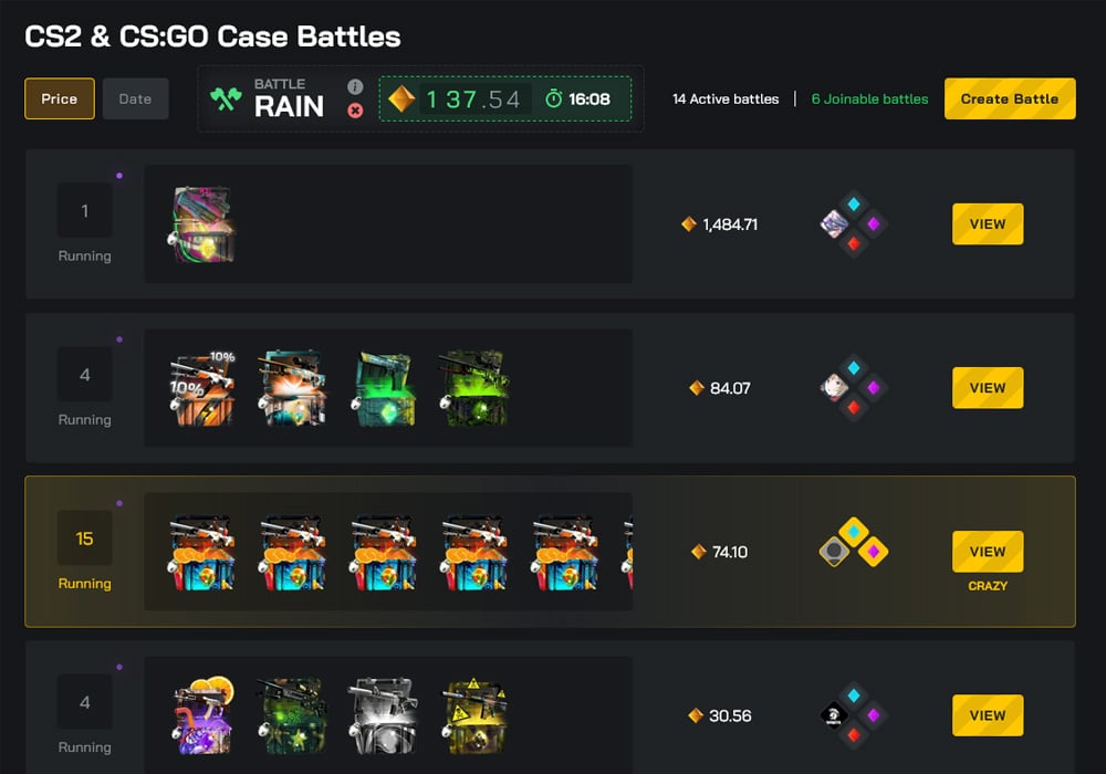 Case Battles at Clash.GG