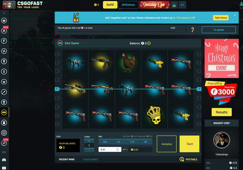 Slots at CSGOFast