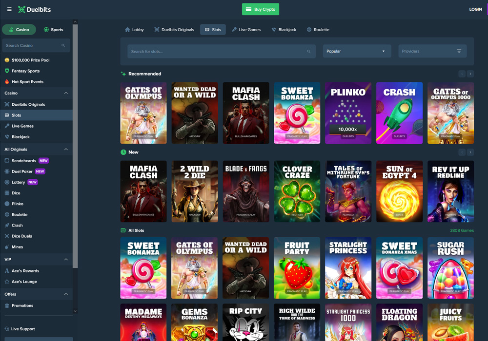 Slots at DuelBits