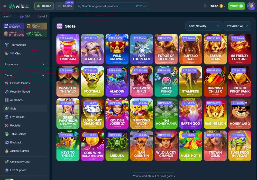 Wild.io Slot Games
