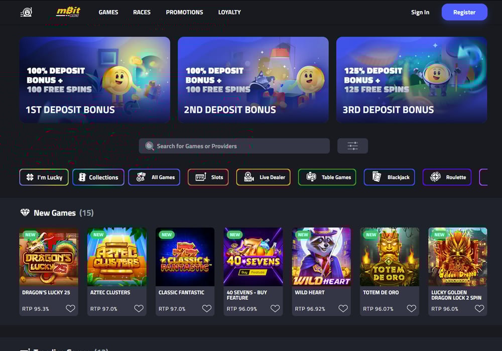 Features live dealer games like blackjack, roulette, and baccarat.