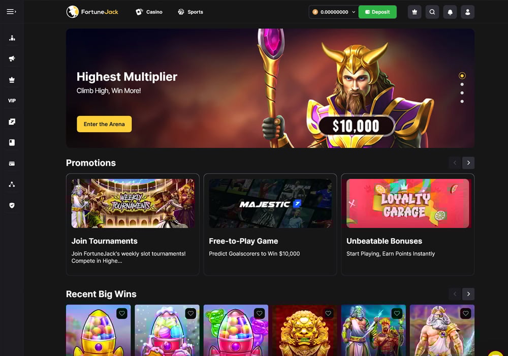 FortuneJack Homepage
