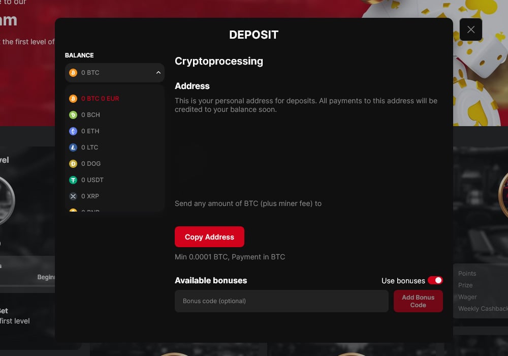 Deposit Options