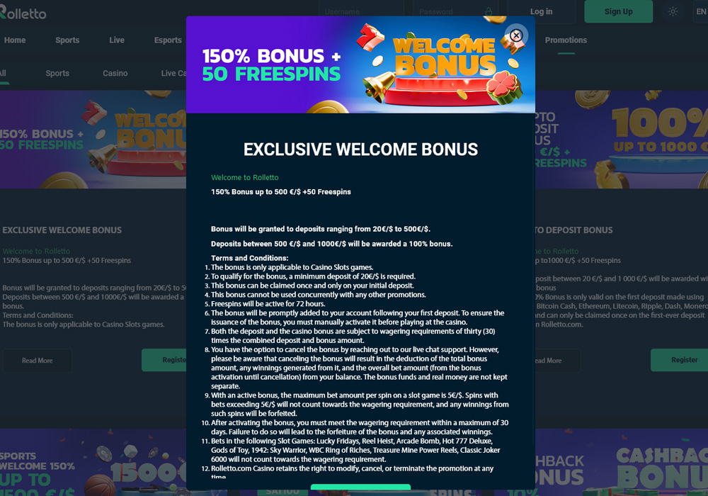 Welcome Bonuses