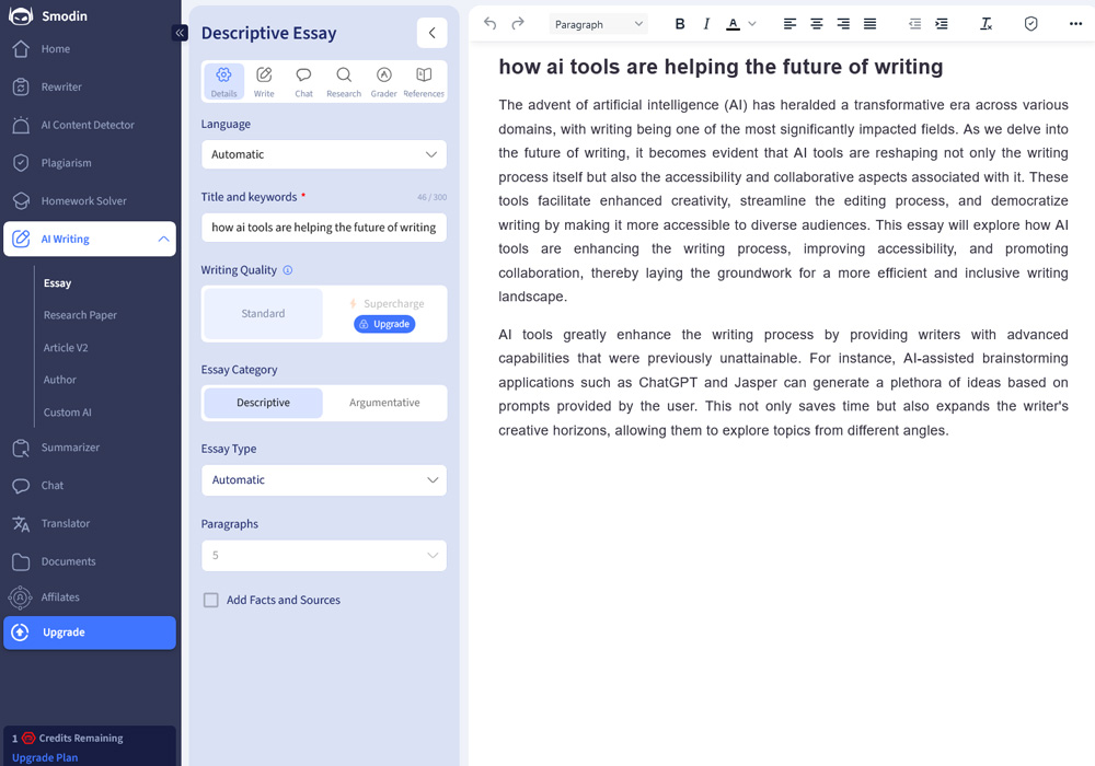 An example essay