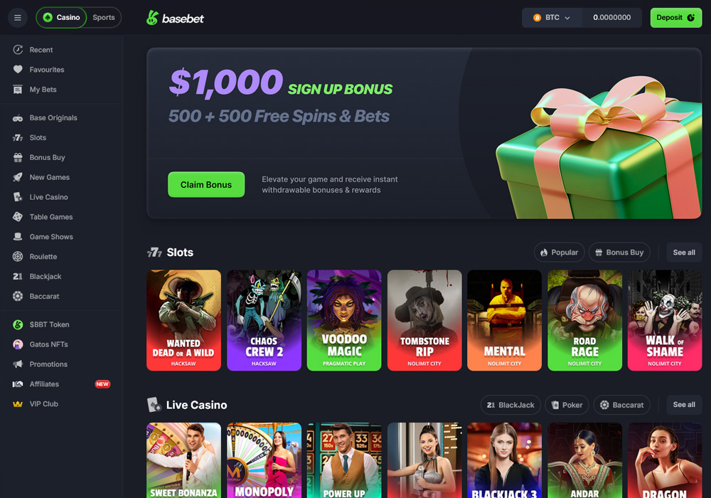 Basebet Homepage