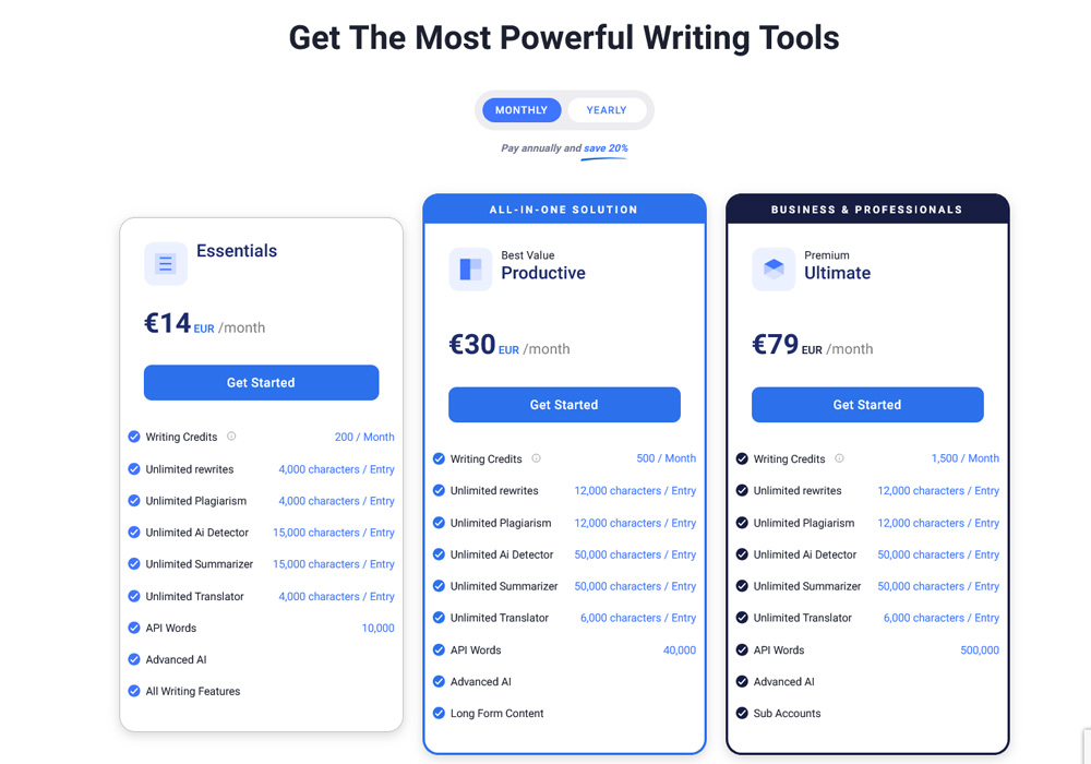Pricing Plans