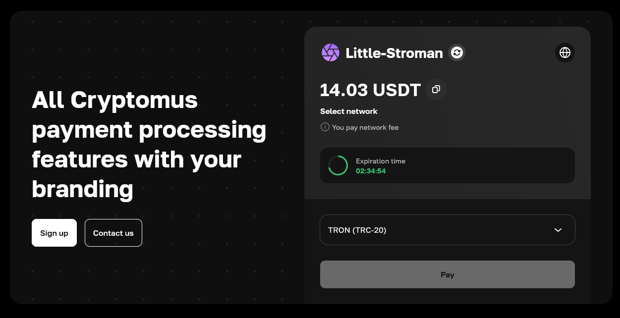 White Label Crypto Payment Gateway